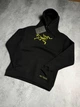 Худи унисекс с рисунком желтого логотипа Arcteryx размер M черного цвета - изображение 3