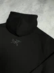 Худи унисекс с рисунком маленького логотипа Arcteryx размер M черного цвета - изображение 4