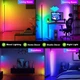 Угловой напольный RGB светодиодный LED торшер с APP Smart и пультом на 153см Черный - изображение 3