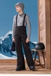 Зимние штаны CRIVIT, полукомбинезон рост 134/140см черные - изображение 1