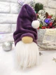 Скандинавский новогодний гном, новогодний эльф под елку, рождественский декор, игрушка, новогодняя мягкая фигурка, фиолетовый, плюш, 25 см (5743-7006) - изображение 2