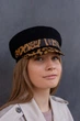 Кепи с отделкой из кожи в леопардовом принте D.Hats черного цвета - изображение 1