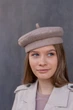 Берет женский из кашемира D.Hats кофейного цвета - изображение 1
