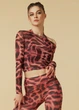 Топ Grand Prix MIRALI із сітки сітка з принтом, wild red, M - зображення 1
