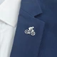 Значок (пин) BROCHE брошь бижутерия Профессии Велосипедист серебристый BRGV114483 - изображение 6