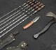 Подарочный набор шампуров для BBQ VIKING CREATE в коже Вожак черный подарок мужу, куму, брату, другу, отцу, руководителю (LC-029) - изображение 7