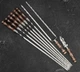 Подарочный набор шампуров для BBQ VIKING CREATE в коже Асгард темно коричневый подарок мужчине, куму, брату, другу, отцу, руководителю (LC-033) - изображение 2
