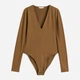 Боди-блуза женская H&M 1089775wer L Темно-оливковая (2030000333370) - изображение 1