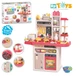 Детская игровая кухня 93.5 см LIMO TOY 889-246 интерактивная с пароваркой (81 деталь) красная - изображение 2