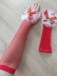 Новогодние митенки перчатки сетка Honey Fashion Accessories S/M красный (7-36) - изображение 7
