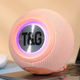 Портативна Bluetooth колонка TG337 з RGB підсвічуванням і функцією гучного зв'язку, радіо, рожева - зображення 4