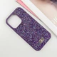 Противоударный TPU чехол Bling World Rock Diamond для Apple iPhone 16 Pro Max (6.9") Фиолетовый - изображение 2