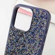 Противоударный TPU чехол Bling World Rock Diamond для Apple iPhone 16 Pro Max (6.9") Синий - изображение 5