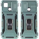 Чохол зі шторкою для камери Camshield Army Ring для Xiaomi Redmi 9C та Xiaomi Redmi 10A, ударостійкий кейс з кільцем-тримачем та функцією підставки Light Green - изображение 3