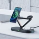 Бездротовий зарядний пристрій Acefast E9 desktop 3-in-1 Black - зображення 4