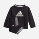 Dres chłopięcy (bluza bez kaptura + spodnie) adidas I Bos Jog Ft GM8977 86 cm Czarny (4062065376281) - obraz 1