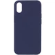 Чохол Silicone Case Full Protective (AA) NO LOGO для Apple iPhone X / XS (5.8") Темно-синій / Midnight blue - изображение 1