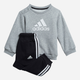 Дитячий спортивний костюм (світшот + штани) для хлопчика adidas I Bos Logo Jog H28835 74 см Чорний/Сірий (4064053816946) - зображення 1