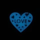 Брелок Magic Shine, що світиться Серце Love Бірюзовий (4.11-7) - зображення 2