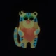 Брелок светящийся Magic Shine Кот с сердцем 3D Оранжевый (2.411-12-1) - изображение 2