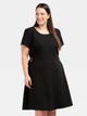 Sukienka trapezowa damska Plus Size Karko SC255 50 Czarna (5903676222637) - obraz 1