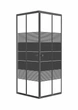 Душевая кабина квадратная RJ Velum 90x90 раздвижная стекло Black Linia 4 мм без поддона black matt 90BRZ082Linia - изображение 1