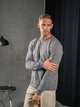 Мужской трикотажный лонгслив с планкой на пуговицах Teamv Long Casual Серый L - изображение 4