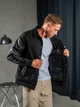 Мужская теплая куртка бомбер из кашемира TEAMV Casual Черная S - изображение 1