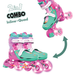 Роликові ковзани Neon Combo, розмір 30-33, квіти (NC48F4) - изображение 2
