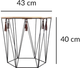 Столик кавовий Atmosphera Шестикутний з візерунками з дерева та металу (3560239696780) - зображення 7