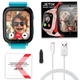 Детские GPS часы JETIX DF100 Pro Kids с виброзвонком, 4G видеозвонком и фонариком (Blue) - изображение 9