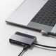 USB Хаб с Type-C входом Baseus Magic Multifunctional with Retractable Clip (HDMI TF/SD карты,100 Вт, AUX 3,5) - изображение 8