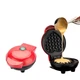 Электрическая мини вафельница Waffle Maker в виде Сердца с антипригарным покрытием Красная - изображение 4