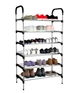 Полиця для взуття 6 секцій New shoe rack 56 х 28 х 113 см складна металева містка підставка під взуття - зображення 1