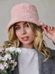 Панама No Brand тепла Teddy Bear букле з каракуля рожева - зображення 2