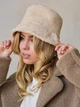 Панама No Brand тепла Teddy Bear букле з каракуля бежева - зображення 1