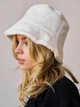 Панама No Brand теплая Teddy Bear букле с каракуля белая - изображение 7