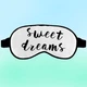 Маска для сна Sweet dreams Черная с принтом - изображение 1