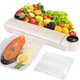 Вакуумний пакувальник харчових продуктів Vacuum Sealer з сенсорним дисплеєм + 10 герметичних пакетів, домашній вакууматор LS-801 - зображення 2