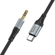 Кабель синхронізації HOCO UPA26 Fresh AUX-кабель Type-C Black (6942007608824) - изображение 1