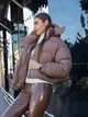 Пуховик зимний короткий женский Alisa Line Agata XS Шоколадный (2500000065620) - изображение 5