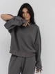 Свитшот оверсайз женский Alisa Line Milan XS-S Графитовый (2500000066276) - изображение 4