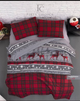 Комплект постільної білизни First Choice Flanel Євро 200×220 см Байка Червоні олені - зображення 1
