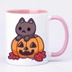 Чашка с печатью "Helloween Cat" (цвет розовый) (20917) - изображение 2