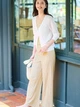 Брюки женские Uniqlo 969983617 M Бежевые (1159816514) - изображение 5