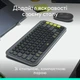 Комплект бездротовий (клавіатура, миша) Logitech Pop Icon Combo Graphite (920-013156) Сірий - изображение 3