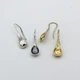 Серебряные Серьги Капля gold SE - изображение 6