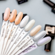 Рідкий гель для зміцнення та моделювання нігтів Liquid Gel (прозорий молочний з шимером та перламутром) 14 Jerden Proff 10 мл - зображення 3