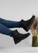 Дутики женские KL-Shoes с мехом короткие на широкую ногу 37 24 см черные (МК 2) - изображение 6