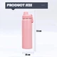 Спортивна термопляшка 800 мл з нержавіючої сталі, вакуумна Pink - изображение 8